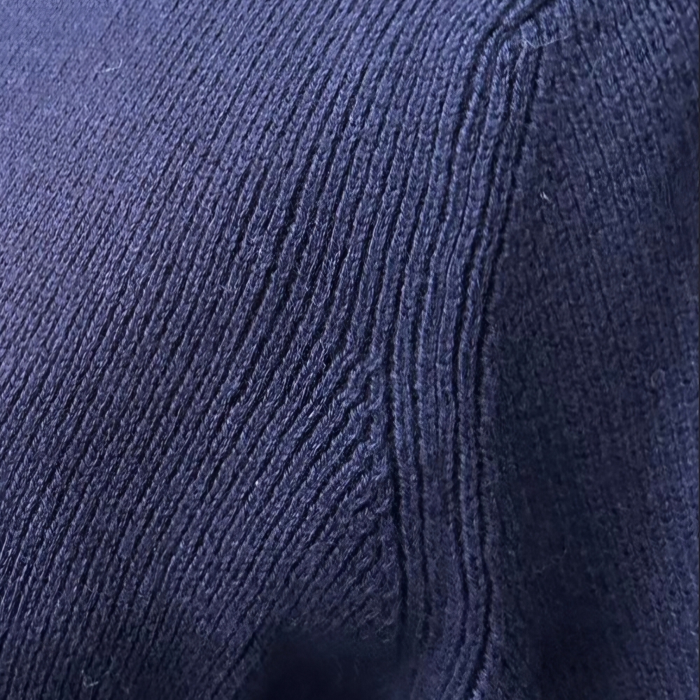 GAP Navy Ruffled Neck & Cuff Knit Sweater - Picture 3 of 5